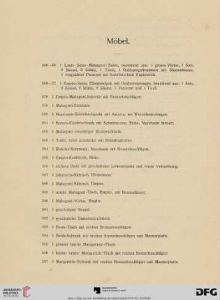 Möbel (Nr. 560-606)