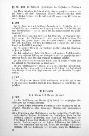 1. Prüfung des Bauvorhabens (§ 123 - § 137)