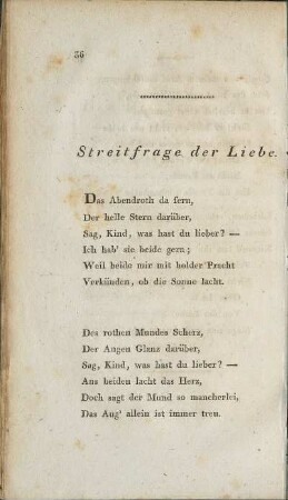 Streitfrage der Liebe