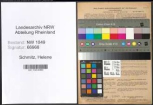 Entnazifizierung Helene Schmitz , geb. 21.09.1899 (Fuersorgerin)