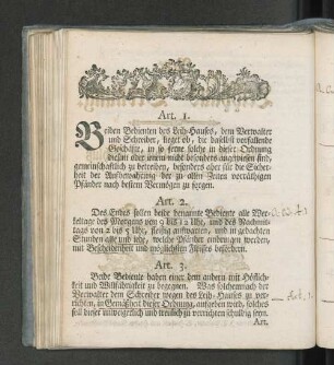 [Neue Leihhaus-Ordnung.]