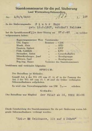 Fluhr, Hugo