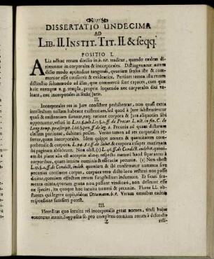 Dissertatio Undecima.