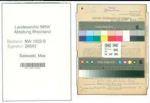Entnazifizierung Max Salewski , geb. 10.03.1900 (Postbeamter)