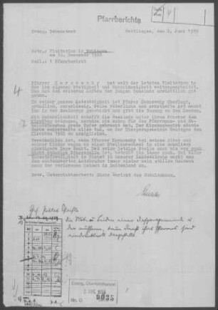 Wehingen mit Gosheim, Deilingen, Reichenbach/Heuberg, Egesheim, Bubsheim und Königsheim: Pfarrbericht 1958