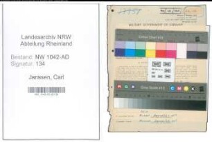 Entnazifizierung Carl Janssen , geb. 19.06.1908 (Landwirt)