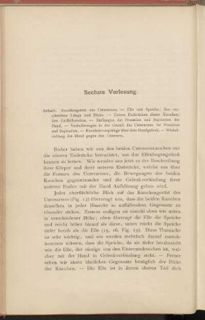 Sechste Vorlesung.
