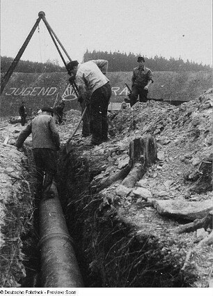 Sosa, Verlegung Rohrleitung, 1950