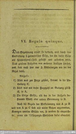 VI. Regula quinque