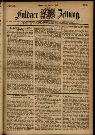 Ausgabe vom Donnerstag, den 09. Juli 1885.
