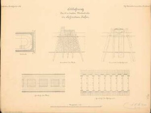 Hafen, Sassnitz: Schließung der Molenlücke: Grundrisse, Schnitte 1:100