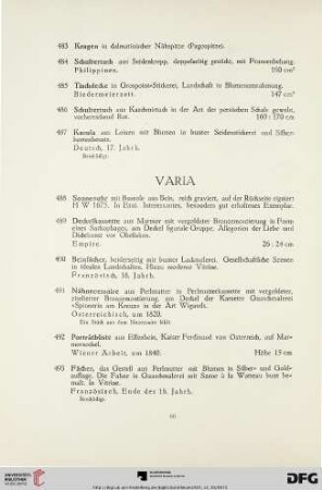 Varia (Nr. 488-493)