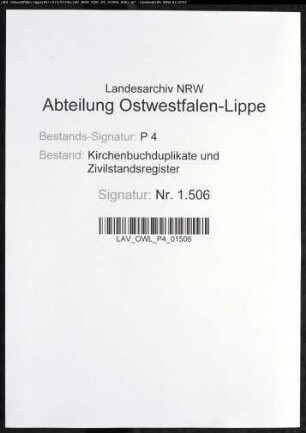 Kirchenbuchduplikate der katholischen Gemeinde (GHT 1808-1810). (Gemeinde: Benninghausen, katholische Gemeinde)