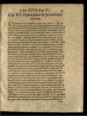 Cap. VI. Persona judicis & Juris dictionis definitio