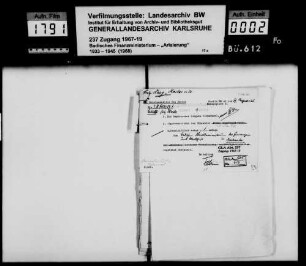 Hertz, Fritz, Karlsruhe Gewerbeausübung durch Nichtarier