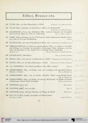Silber, Bronze etc. (Nr. 434-490)