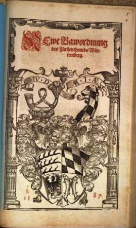 Newe Bauordnung des Fürstenthumbs Würtemberg