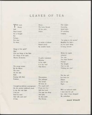 Leaves of tea