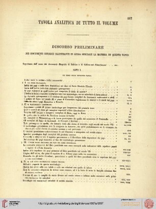 Tavola analitica di tutto il volume