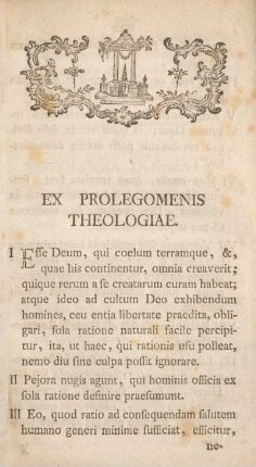 Ex prolegomenis theologiae.