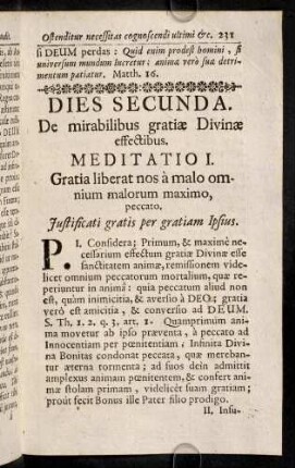 231-239, Meditatio I - II