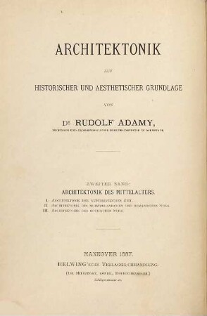 Architektonik des muhamedanischen und romanischen Stils