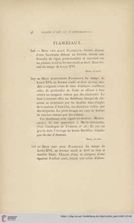 Flambeaux (Nr. 306 - 316)
