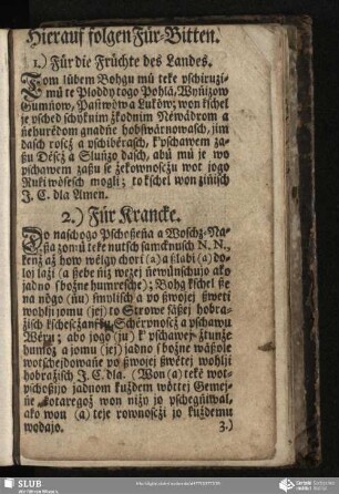 Hierauf folgen Fuer-Bitten