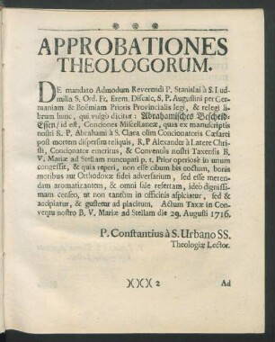 Approbationes Theologorum.