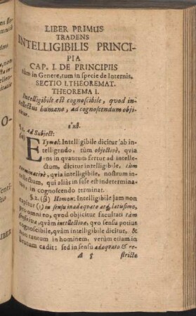 Liber primus. Tradens intelligibilis principia