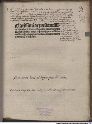 Clarissimi ... Augustini dachi Senensis de arte dicendi ac variis loquendi figuris ad Andream Senensem ysagogicus libellus minor ... : gewidmet Andreas Capaccius