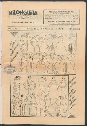 Con solo una plumada pueder vestirse diez mujeres a la última moda. - [Broma gráfica]