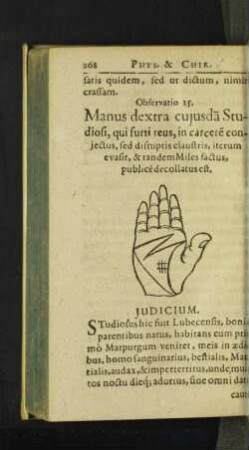 Observatio 15. Manus dextra cujusda[...] Studiosi, qui furti reus, ...
