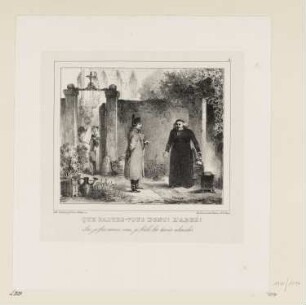 Napoleon und der Abbe, Blatt 8 der Folge "Lithographisches Album"