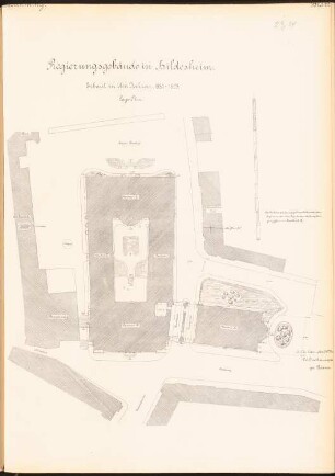 Regierungsgebäude, Hildesheim: Lageplan 1:500