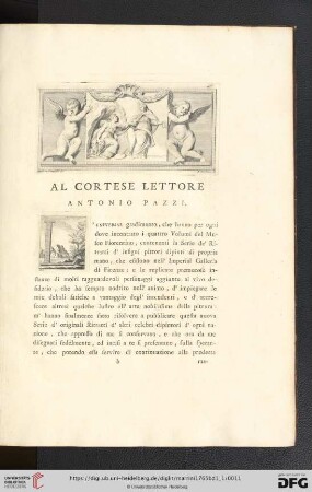 Al cortese lettore Antonio Pazzi
