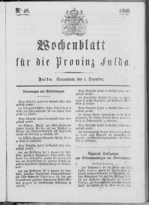 Nr. 48, Ausgabe vom 1. Dezember 1860