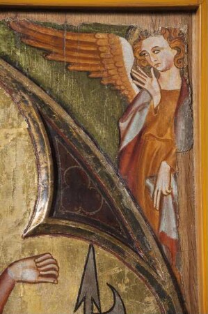 Hofgeismarer Passionsretabel — Linker Flügel - Christus am Ölberg und seine Gefangennahme — Engel