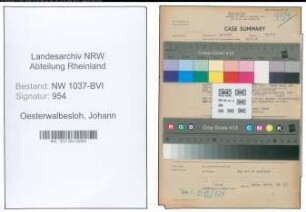 Entnazifizierung Johann Oesterwalbesloh , geb. 16.12.1894 (Verw.Angestellter)