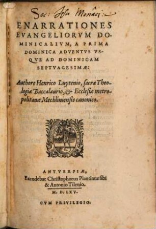 Enarrationes evangeliorum domin.