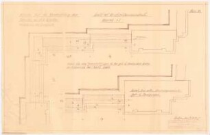 Dienstwohnung des Reichsaußenministers Joachim von Ribbentrop, Berlin-Mitte Umbau: Detail für die Verkleidung der Wände in der Halle; Detail für alle Fensterbänke in Erd- und Obergeschoss: Schnitte 1:1