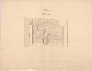 Voit, August von; Hambach; Hambacher Schloss, "Maxburg" - Ostfassade (Querschnitt)