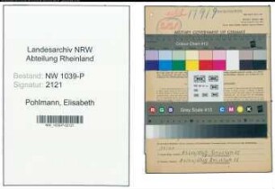 Entnazifizierung Elisabeth Pohlmann , geb. 13.11.1892 ()