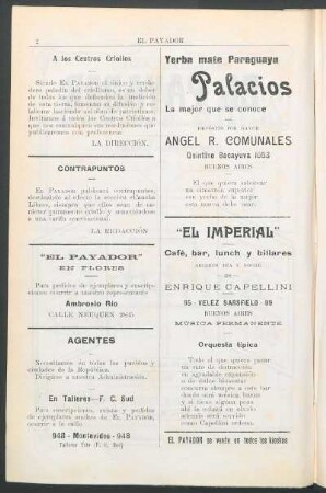 A los centros criollos
