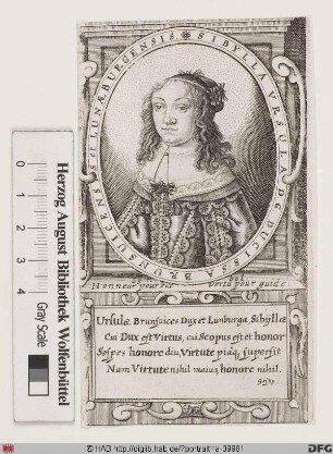 Bildnis Sibylla Ursula, Herzogin von Schleswig-Holstein-Glücksburg, geb. Prinzessin von Braunschweig-Wolfenbüttel