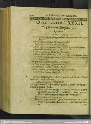 Observatio LXXXII. De Clericorum successione in Gerada