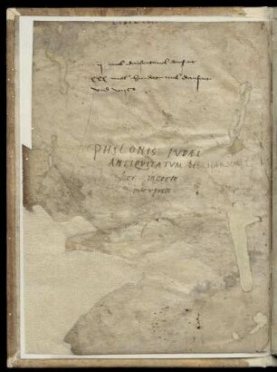 Ps.-Philo Alexandrinus. Philo Alexandrinus