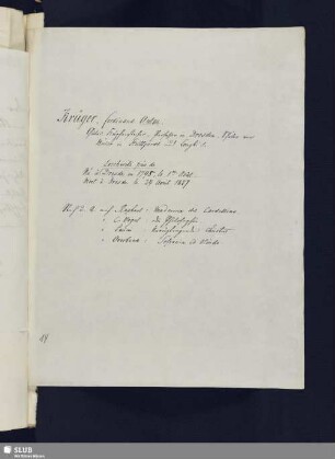 Nr. 159-172. Krüger, Ferdinand Anton