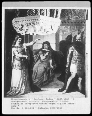 Darstellung: Brünhilde verspottet Gunnar wegen Sigurds Ermordung