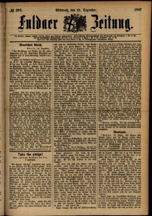 Ausgabe vom Mittwoch, den 21. Dezember 1887.